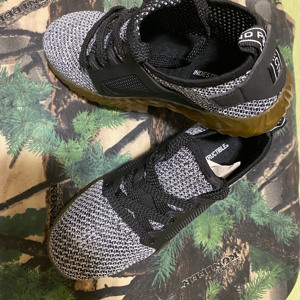 Men or Women’s Indestructible Composite Toe Black and Gray Work Shoes